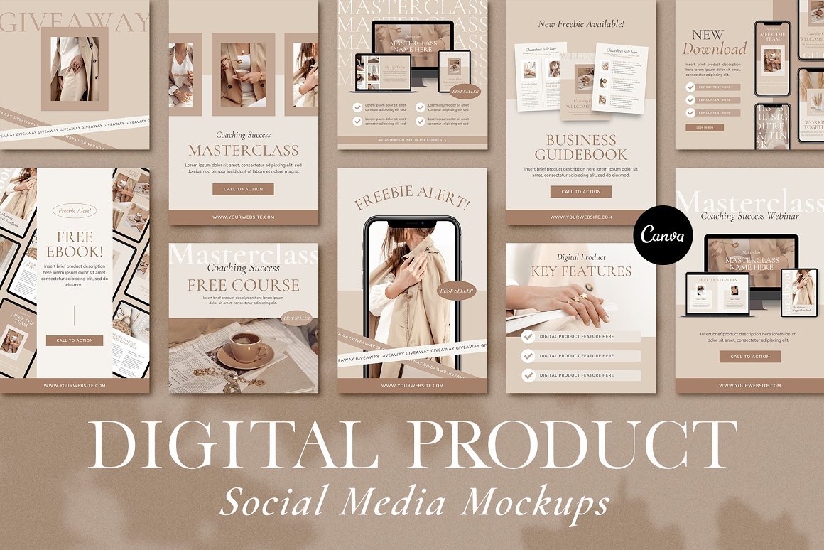 Social Media Digital Product Mockups