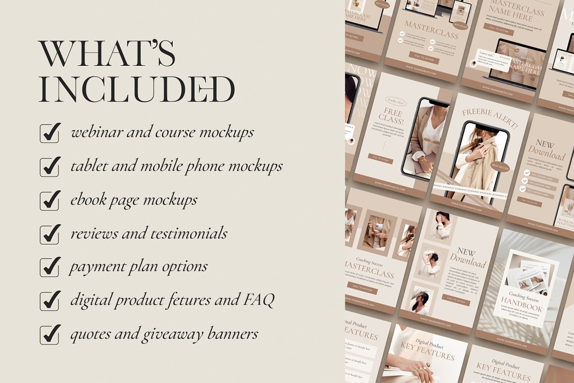 Social Media Digital Product Mockups