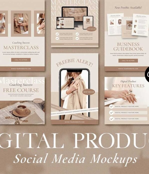 Social Media Digital Product Mockups