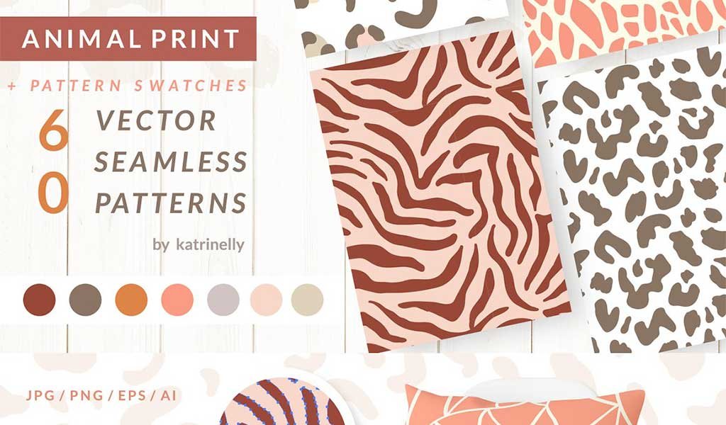 Wild Animal Print Seamless Patterns
