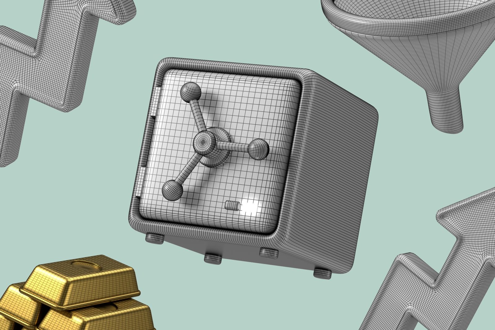 3D Icons / Finance (Cinema 4D + OBJ)