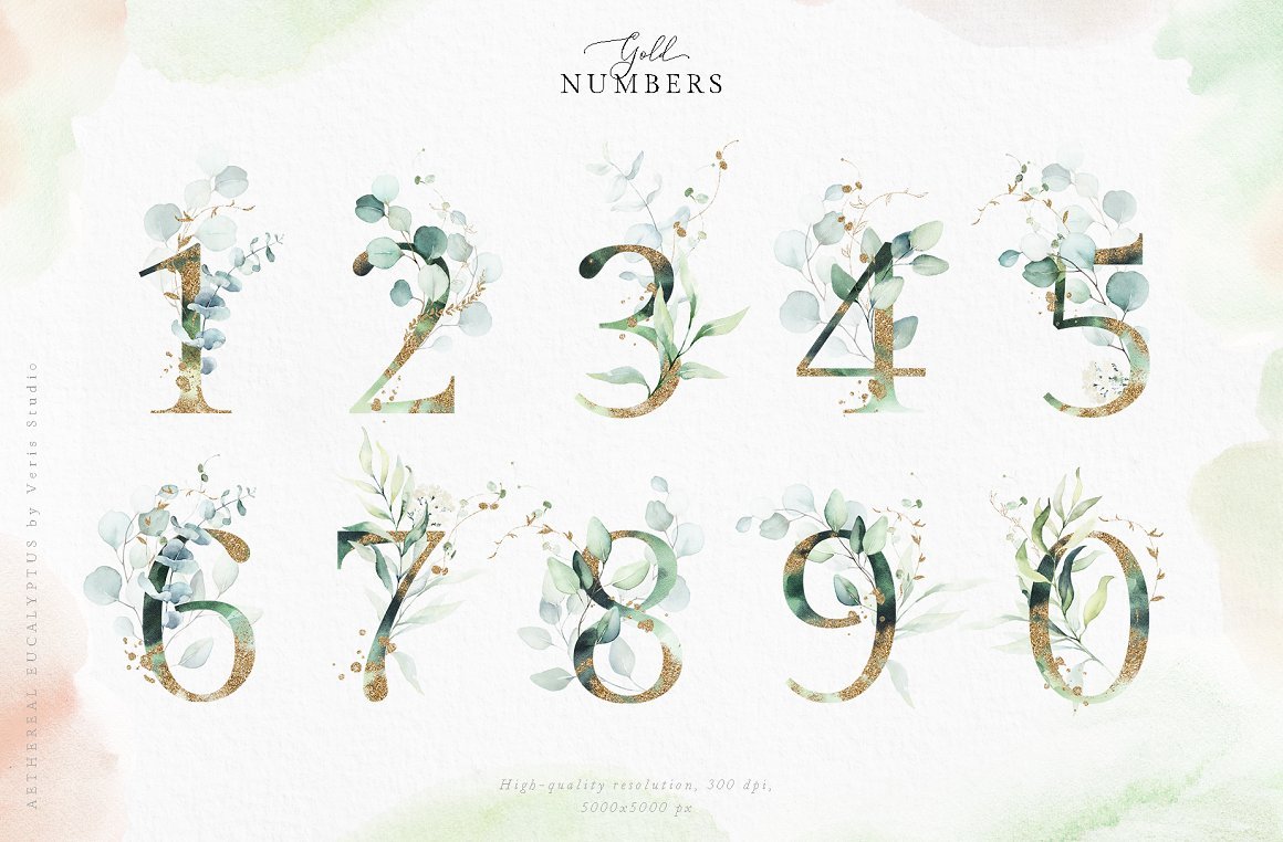 Aethereal Eucalyptus Alphabet Floral