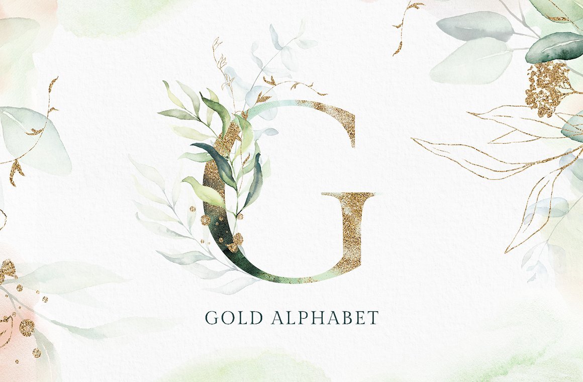 Aethereal Eucalyptus Alphabet Floral