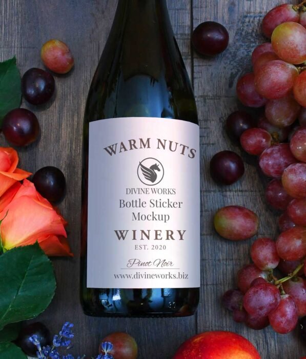 Bottle Sticker Mockup Free PSD Download