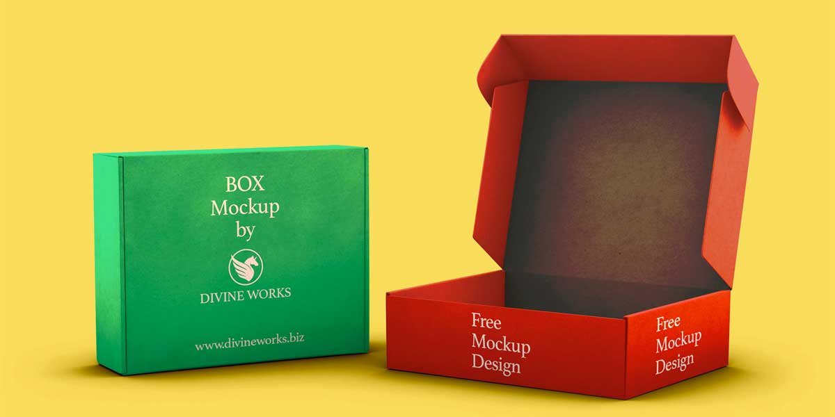 Packaging Box Mockup PSD