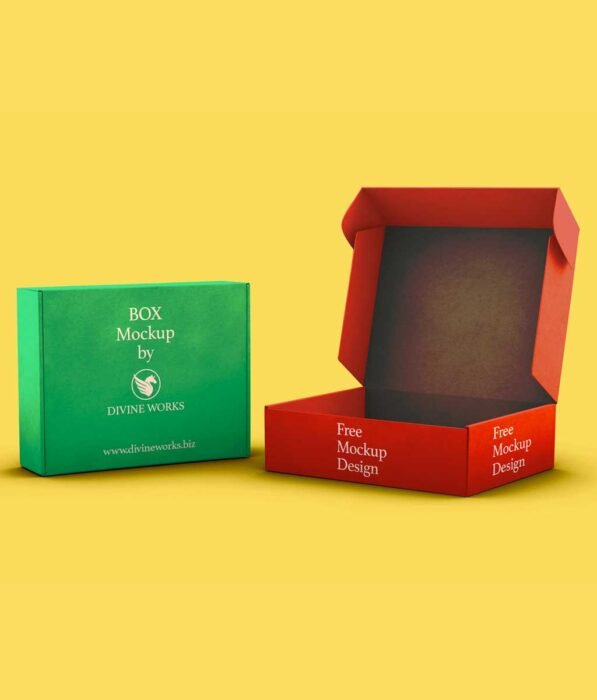 Packaging Box Mockup PSD