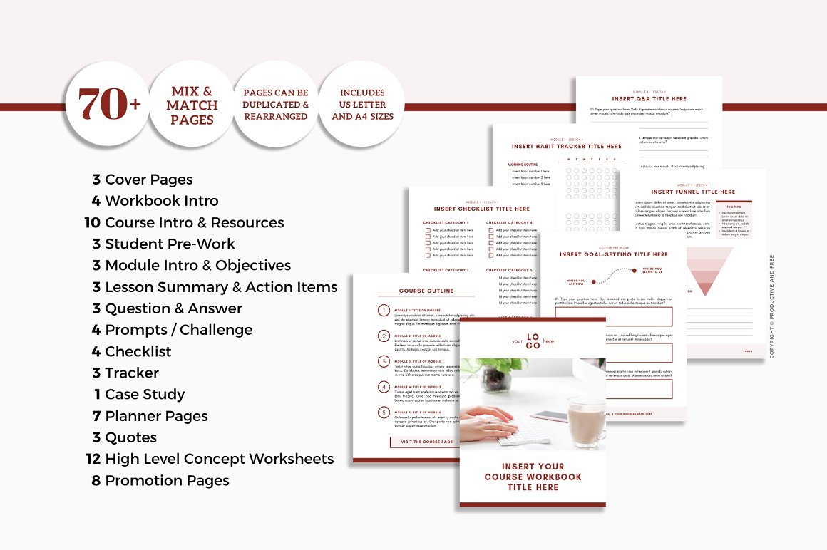 Canva Workbook Template Courses