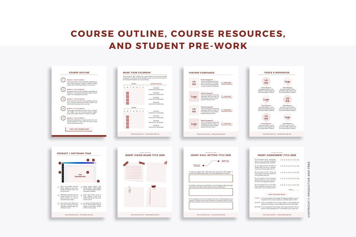 Canva Workbook Template Courses