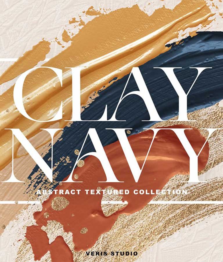 Clay Navy Oil Abstract Texture