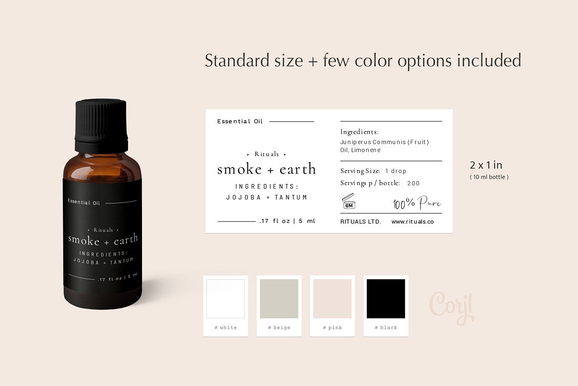 Cosmetics Label Pack — Geranium