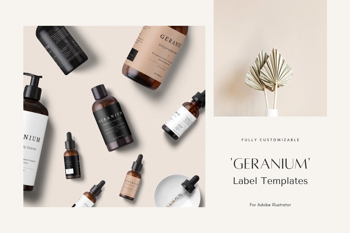 Cosmetics Label Pack — Geranium