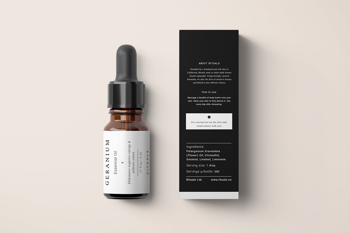 Cosmetics Label Pack — Geranium