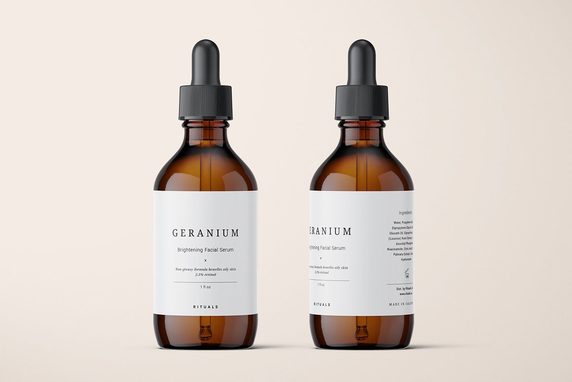 Cosmetics Label Pack — Geranium