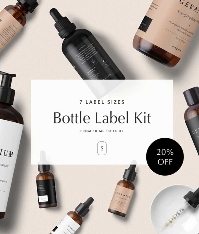 Cosmetics Label Pack — Geranium