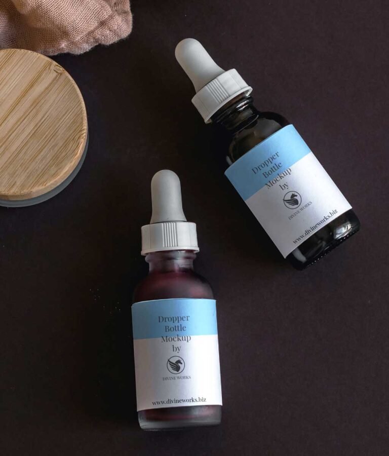 Dropper Bottle Mockup PSD Free Download