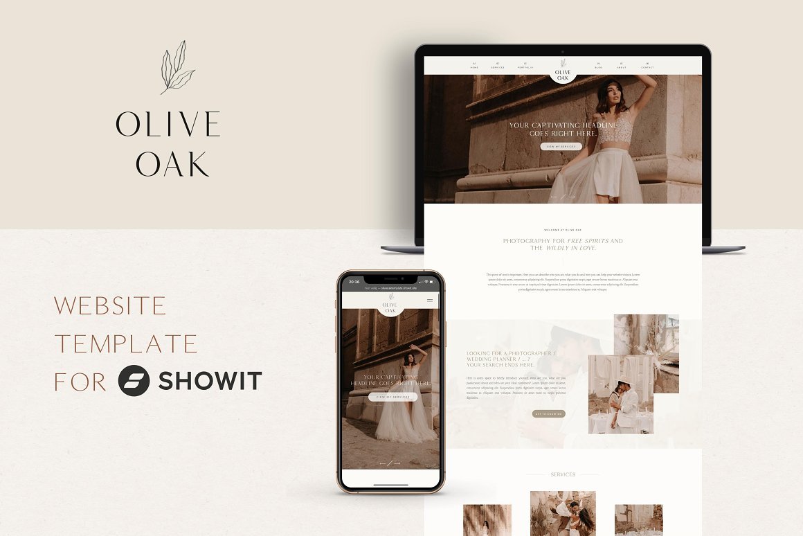 Elegant Showit Website Template