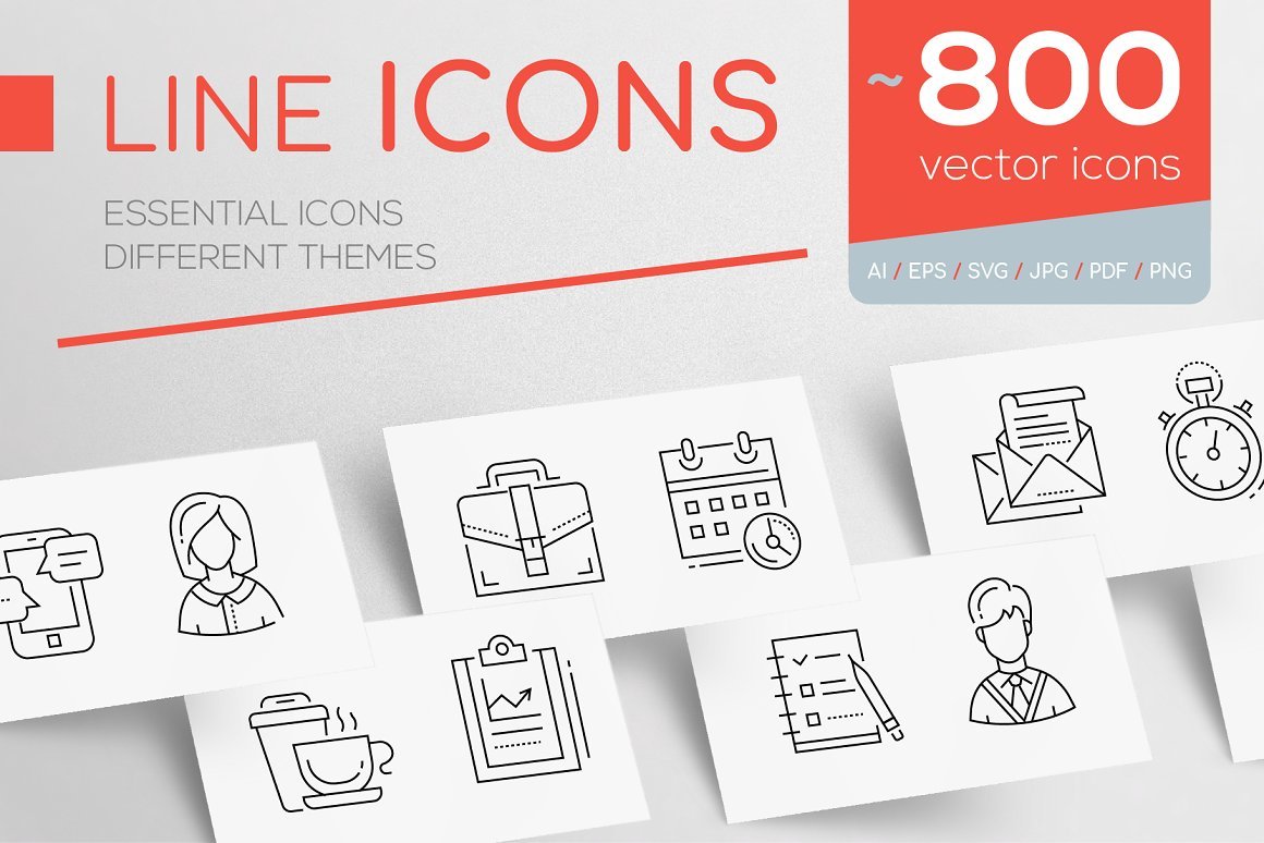 Line Design Icons Bundle