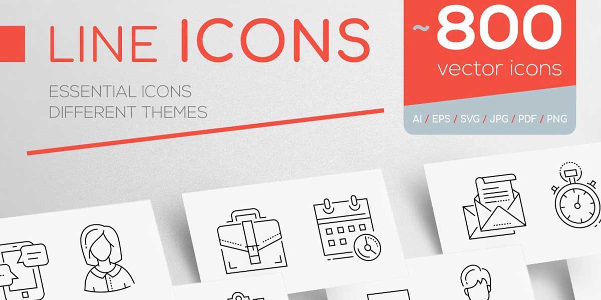 Line Design Icons Bundle