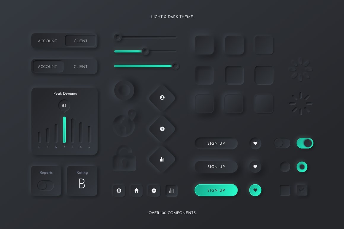 Neumorphic Soft UI Kit - NEU