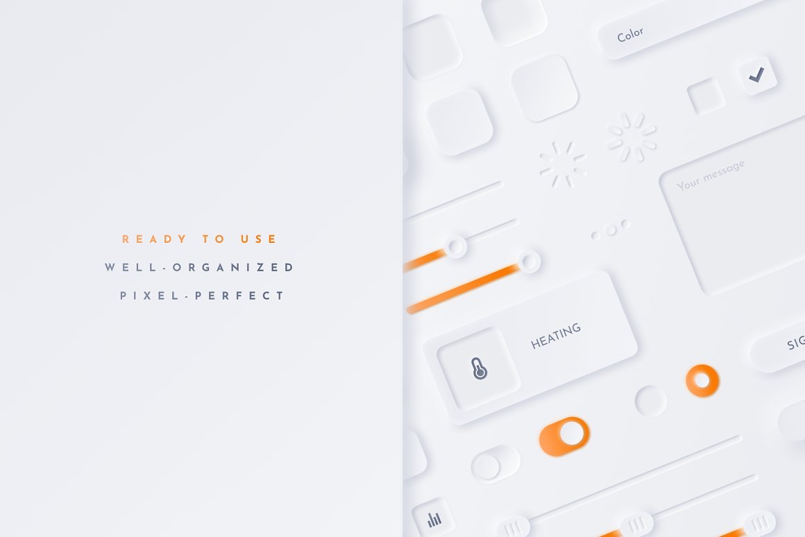 Neumorphic Soft UI Kit - NEU