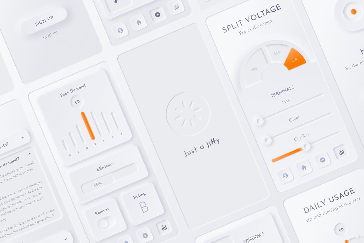 Neumorphic Soft UI Kit - NEU