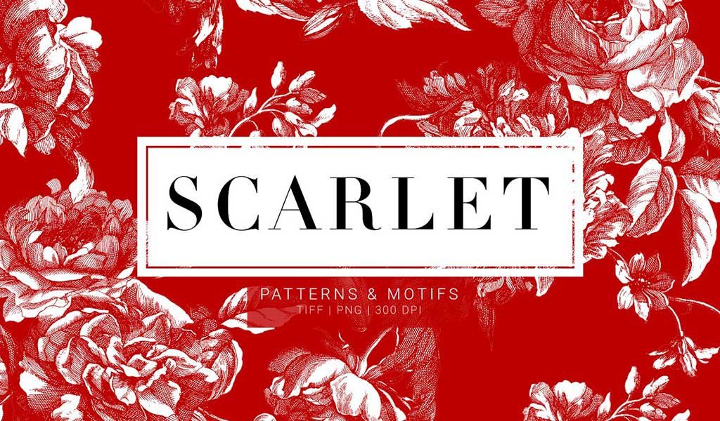 Scarlet, Exquisite Floral Toile!