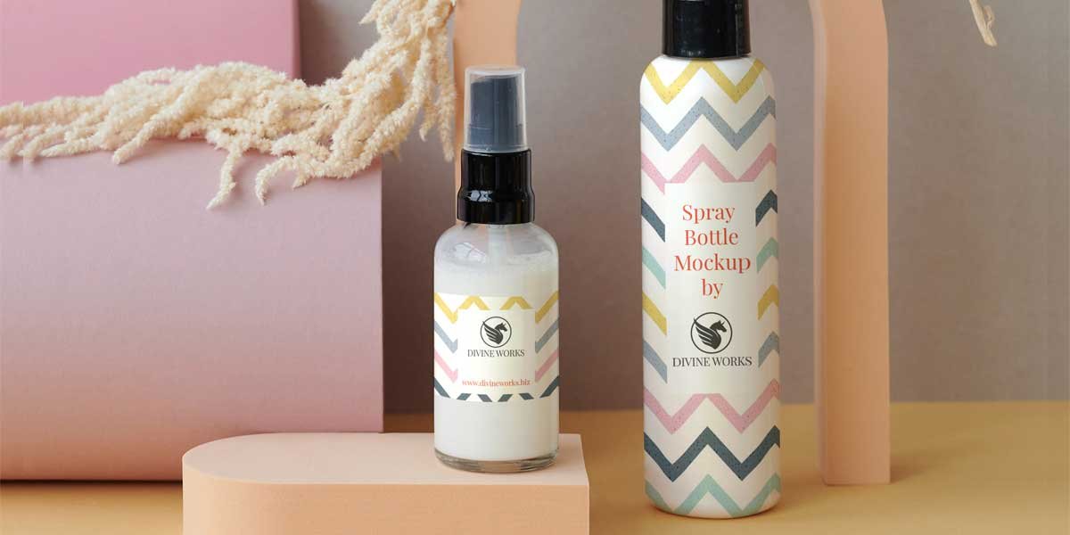 Spray Bottle Mockup Free Download