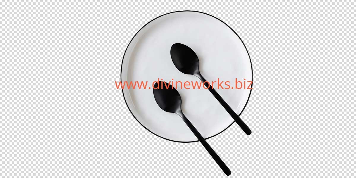 Transparent Spoon and Plate Png