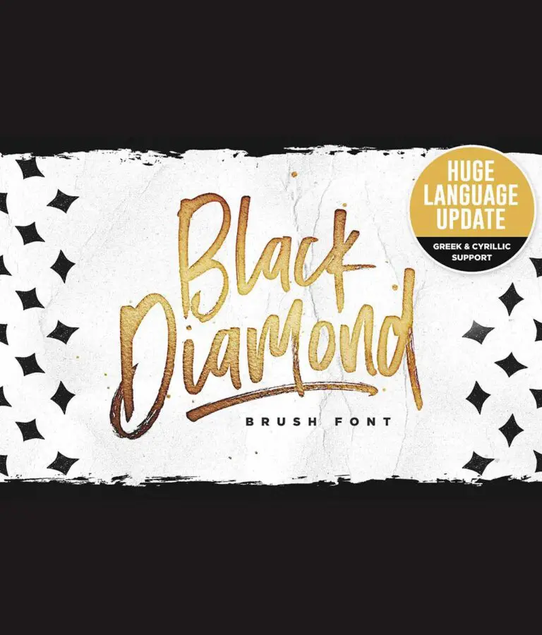 Black Diamond Brush Font