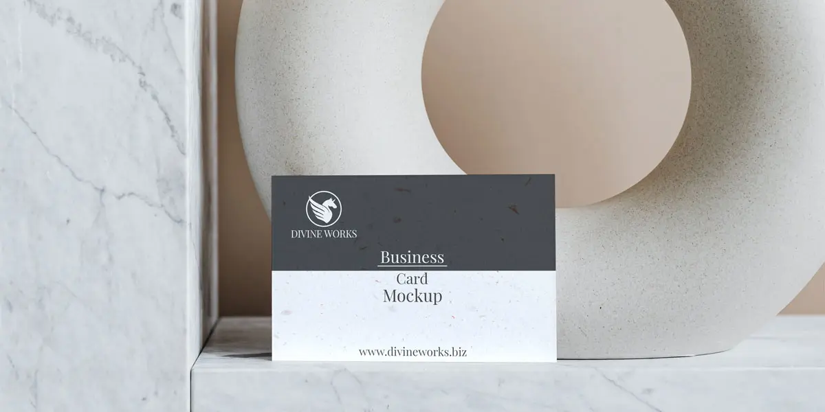 Single Business Card Mockup