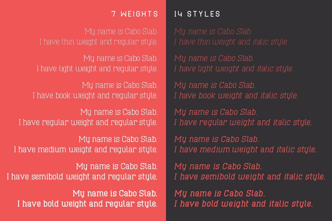 Cabo Slab Font Family