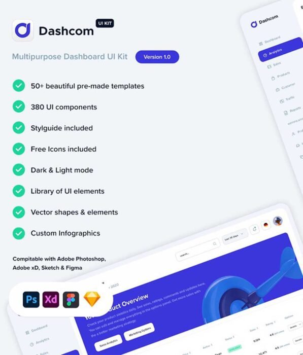 Dashcom - Dashboard UI Kit