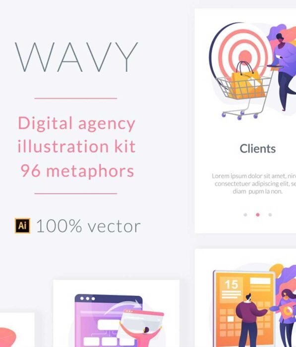 Digital agency illustration pack