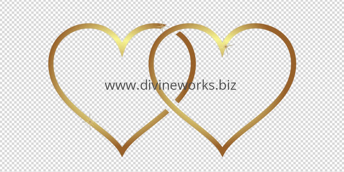Golden Heart Png