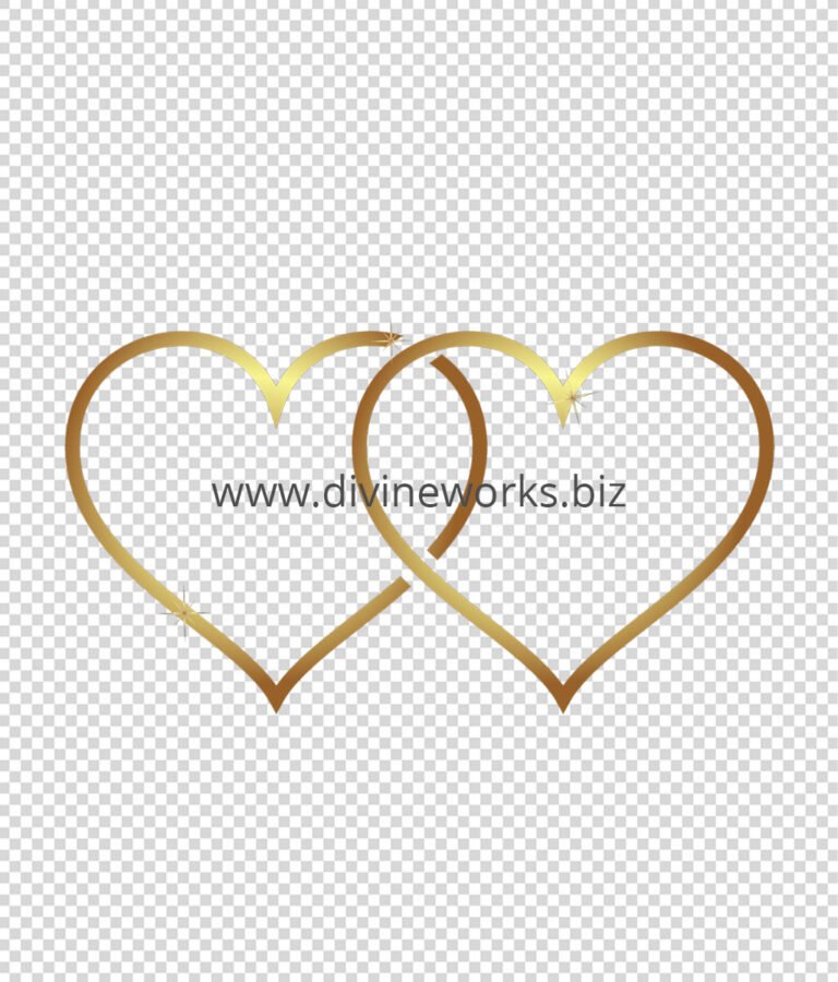 Golden Heart Png
