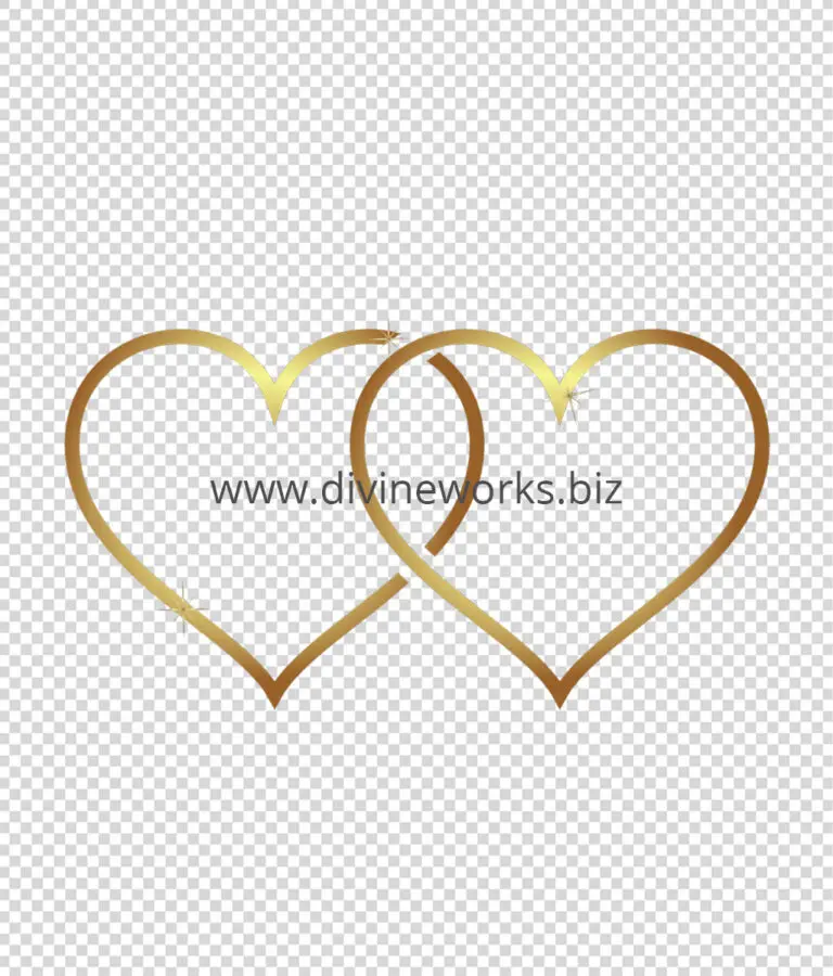 Golden Heart Png
