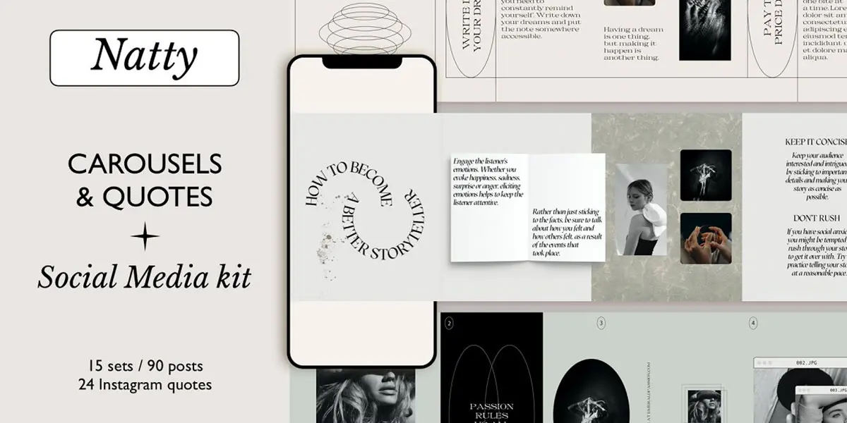 Instagram Carousel kit and Quotes