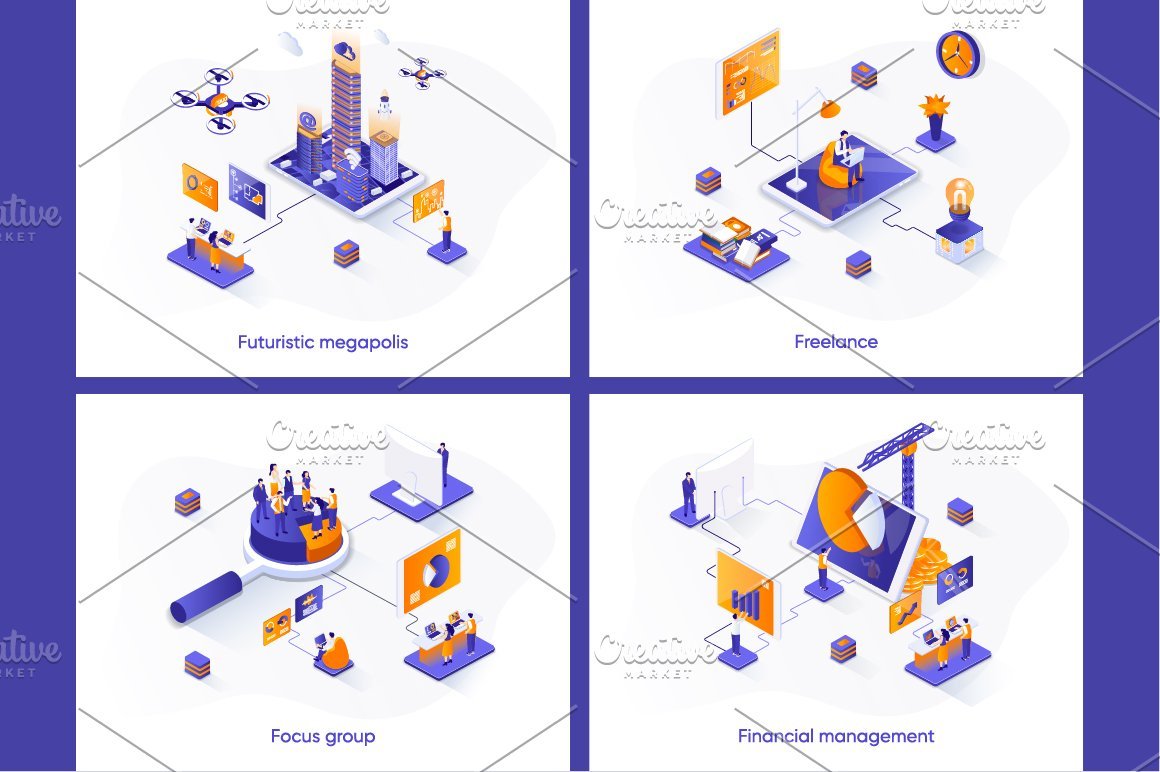 Isometric Concept Illustration Kit