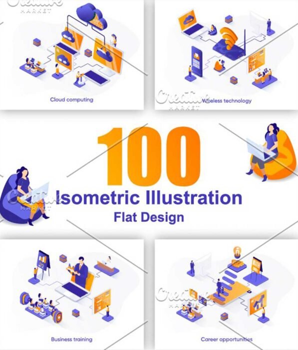 Isometric Concept Illustration Kit
