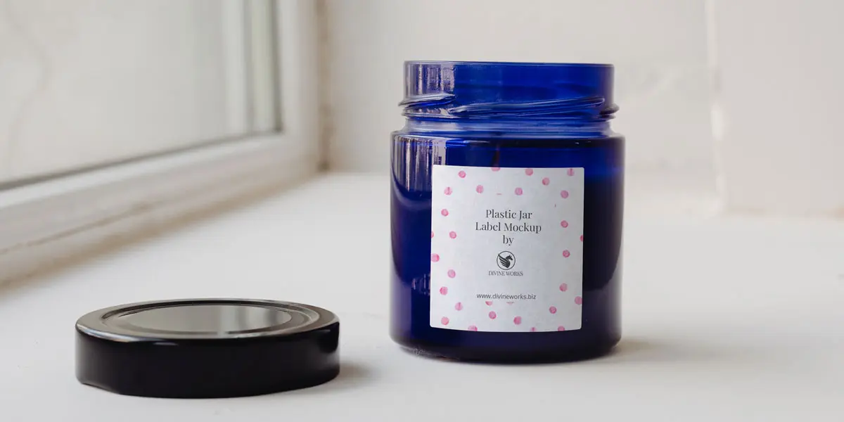 Free Plastic Jar Label Mockup