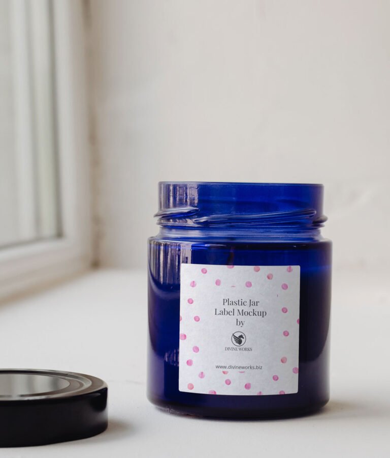Free Plastic Jar Label Mockup