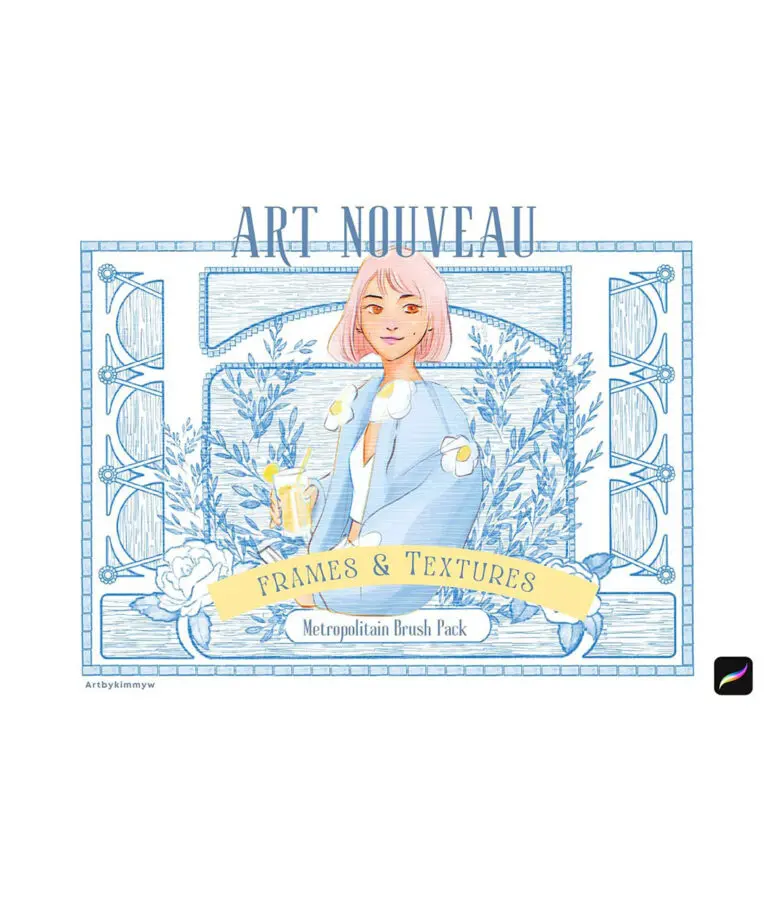 Procreate Art Nouveau Frames Brushes