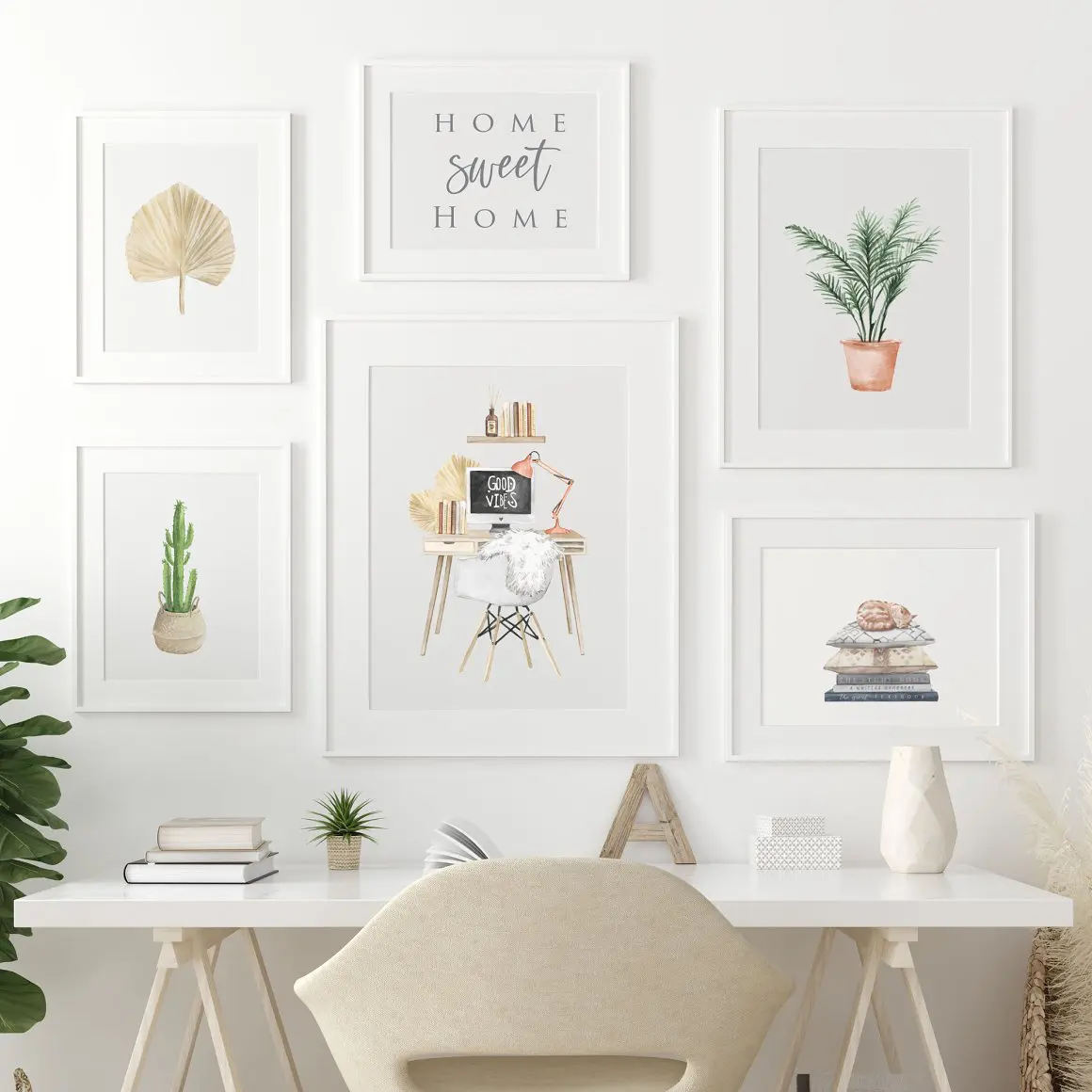 Watercolor Workspace Elements