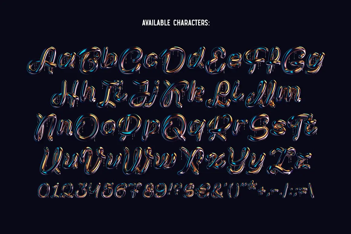Black Trap - Color Bitmap Font