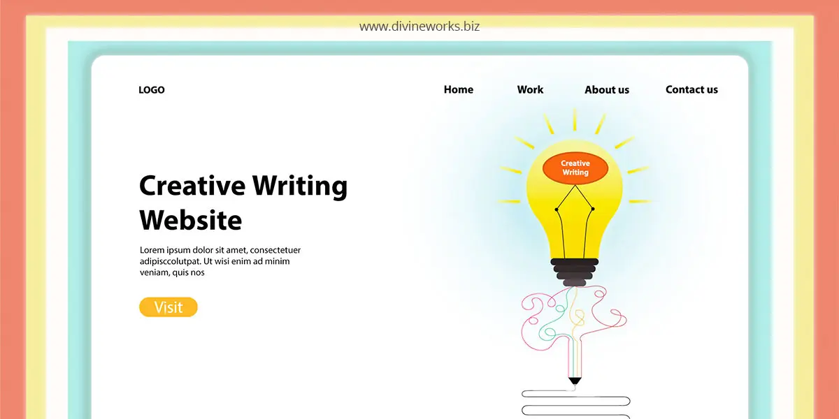 Creative Writing Website Illustration Free