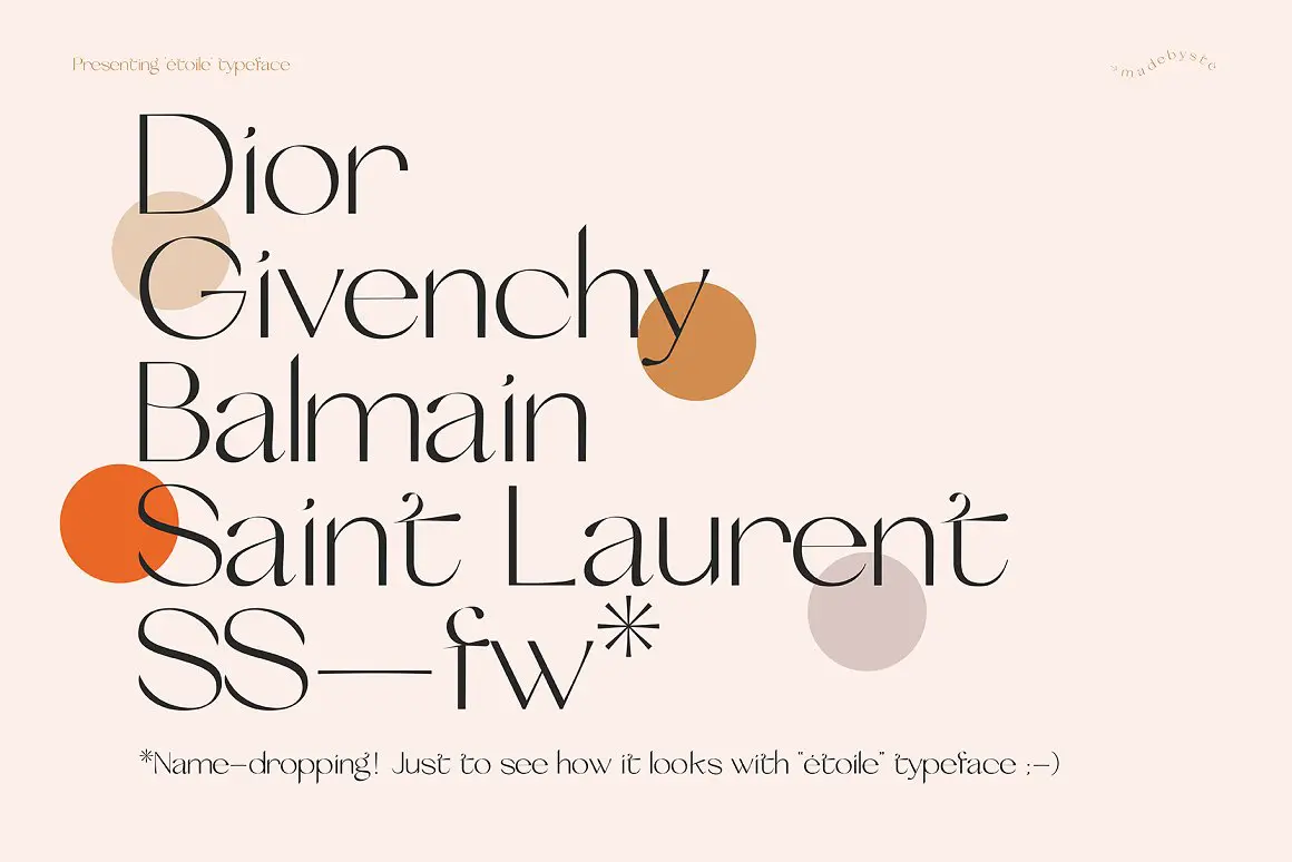 Etoile Typeface