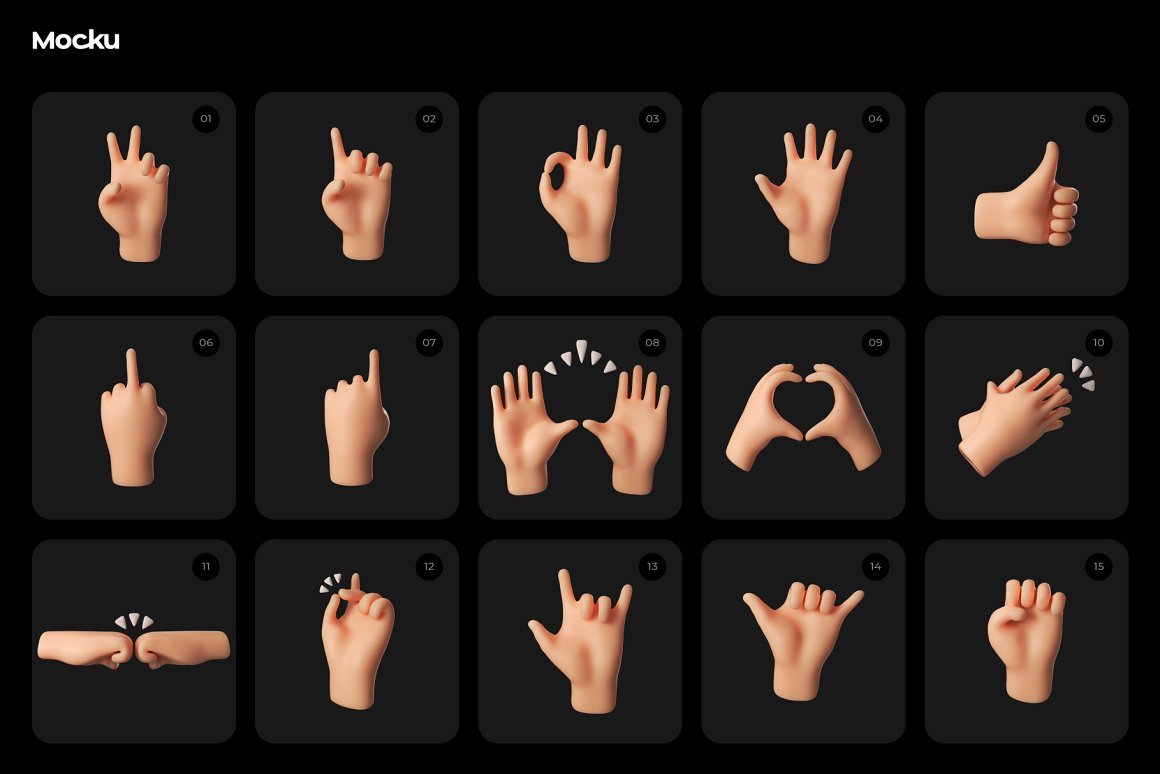 Hand gestures pack