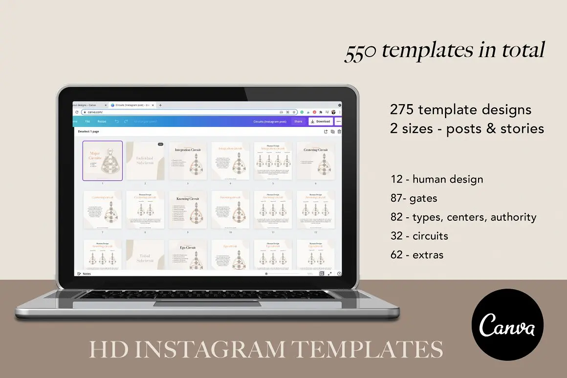 Human Design Instagram Template