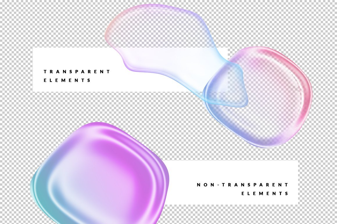 Retro Gradient bg's & Liquid Elements