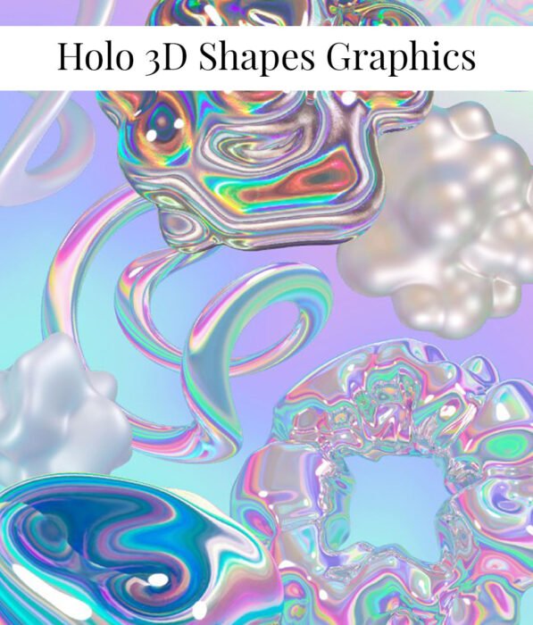 Holo 3D Shapes Graphics